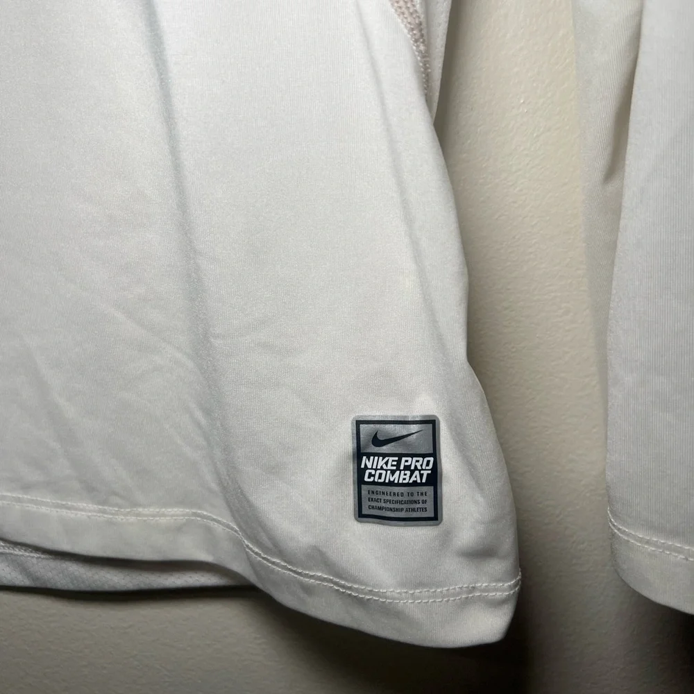 Nike Pro Combat White Long Sleeve Tee - Picture 2 of 5